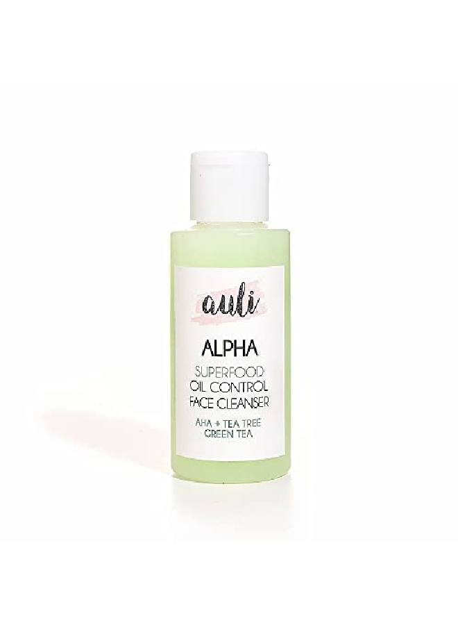 Auli Alpha AHA 5% and Green Tea No Foaming Face Wash for all skin types prevents acne by cleansing out pores 100ML