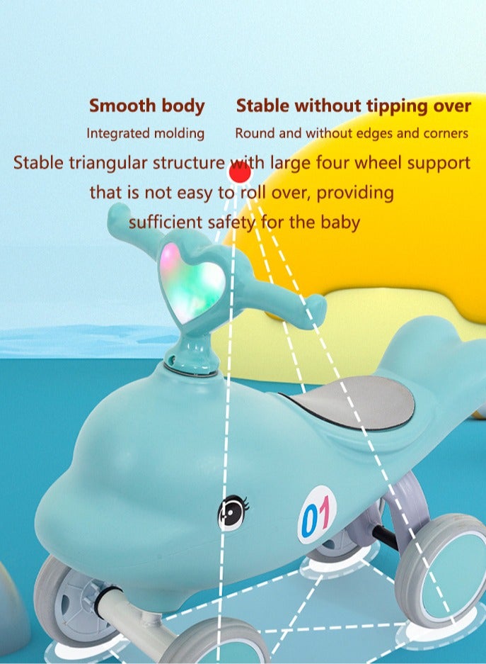 Swing Car, Ride on Wiggle Car Boys and Girls, No Batteries, Gears or Pedals, Twist, Turn, Wiggle Movement to Steer, for Toddlers, Kids 3 Yrs and UP