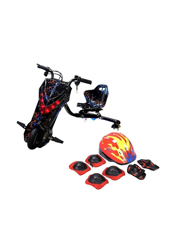 36V Drifting, 3 Wheel Electric Scooter - 3 Driving Modes- Bluetooth- Speaker- Lights - Shock Absorber Safety Gears Speed