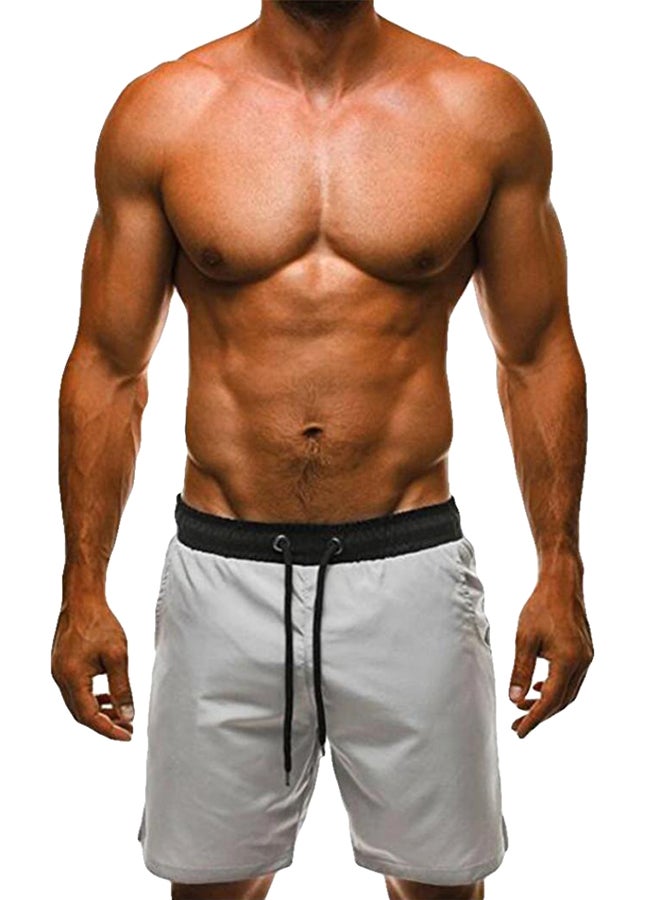 Drawstring Casual Short White/Black