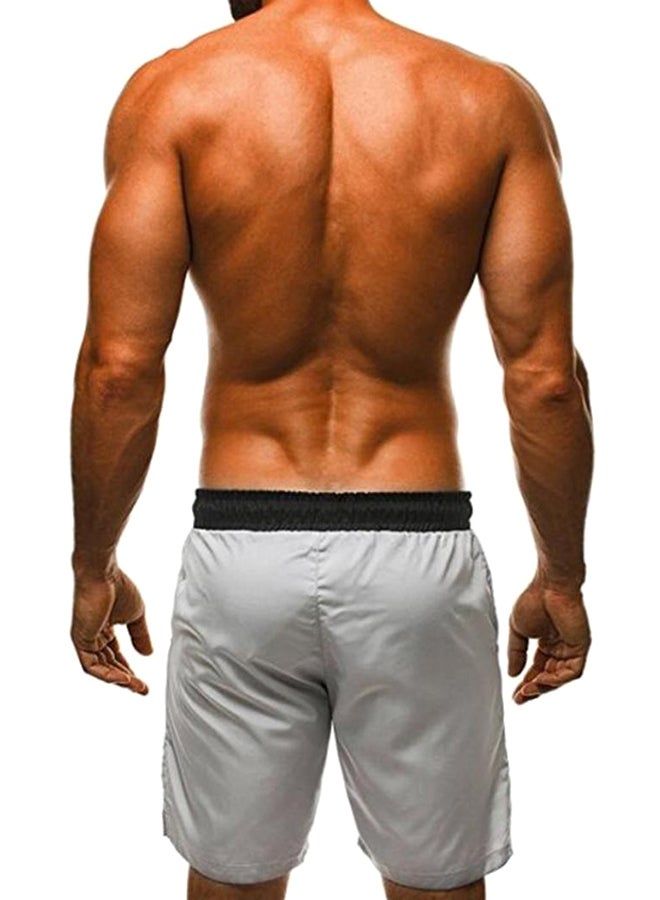 Drawstring Casual Short White/Black