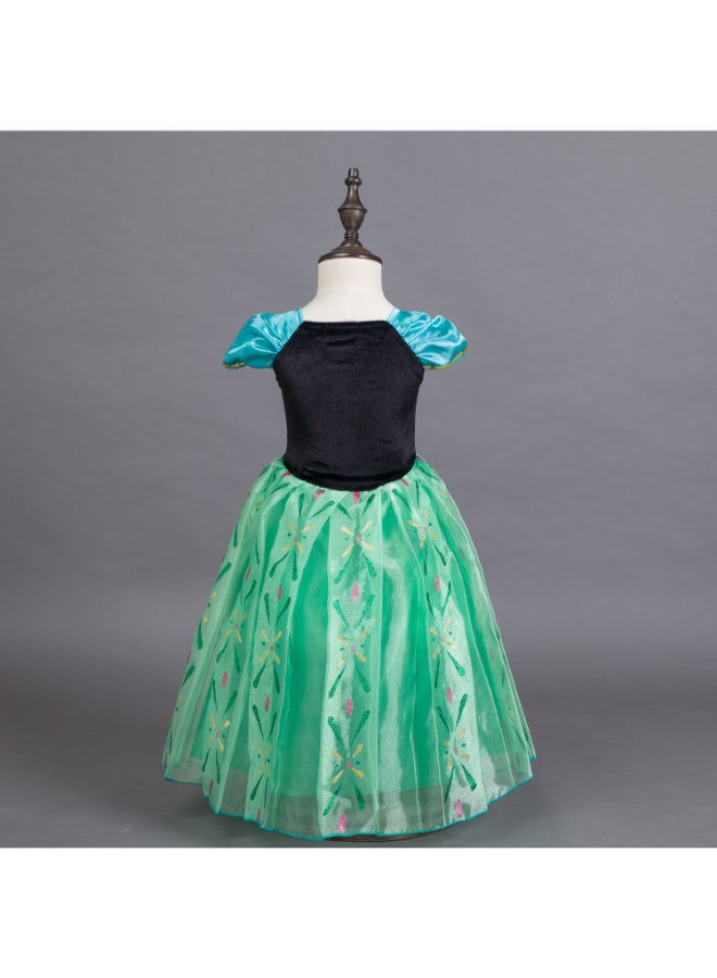 Disney Frozen Ice Princess Dress Green/Black/Blue