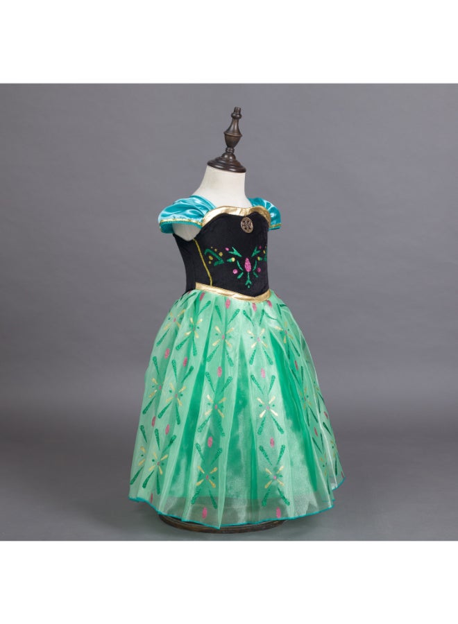 Disney Frozen Ice Princess Dress Green/Black/Blue