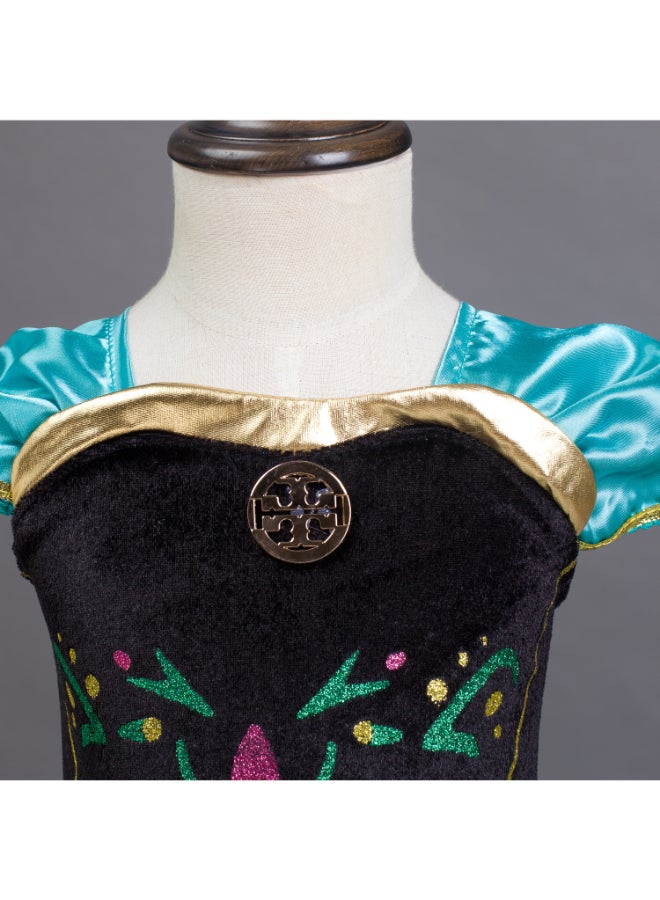 Disney Frozen Ice Princess Dress Green/Black/Blue