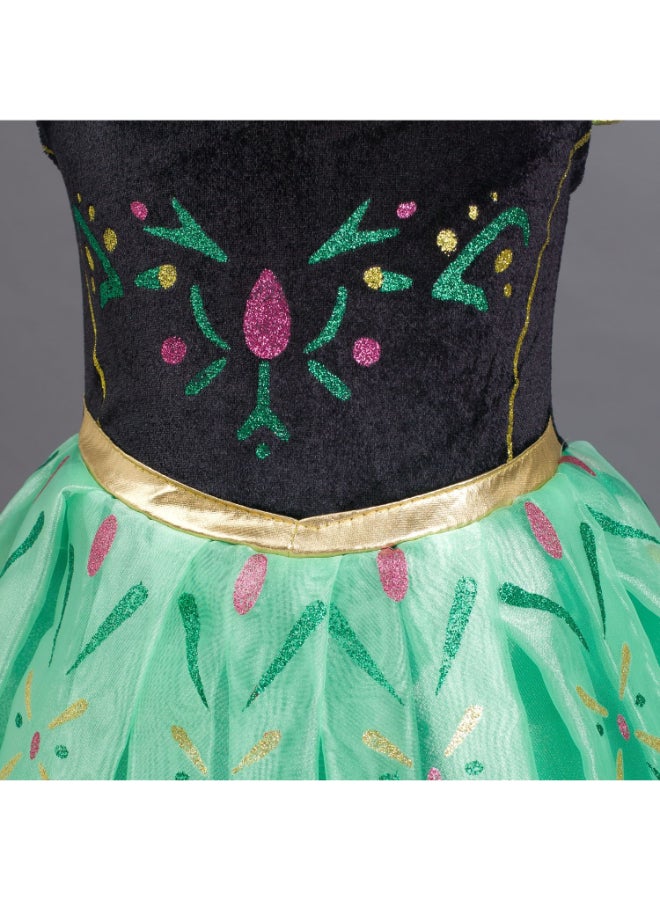 Disney Frozen Ice Princess Dress Green/Black/Blue
