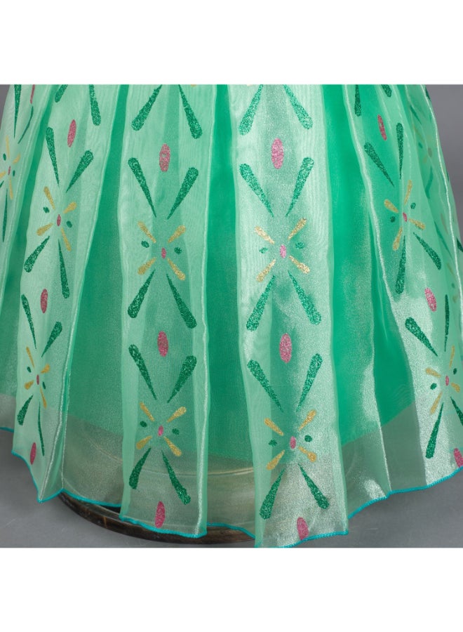 Disney Frozen Ice Princess Dress Green/Black/Blue
