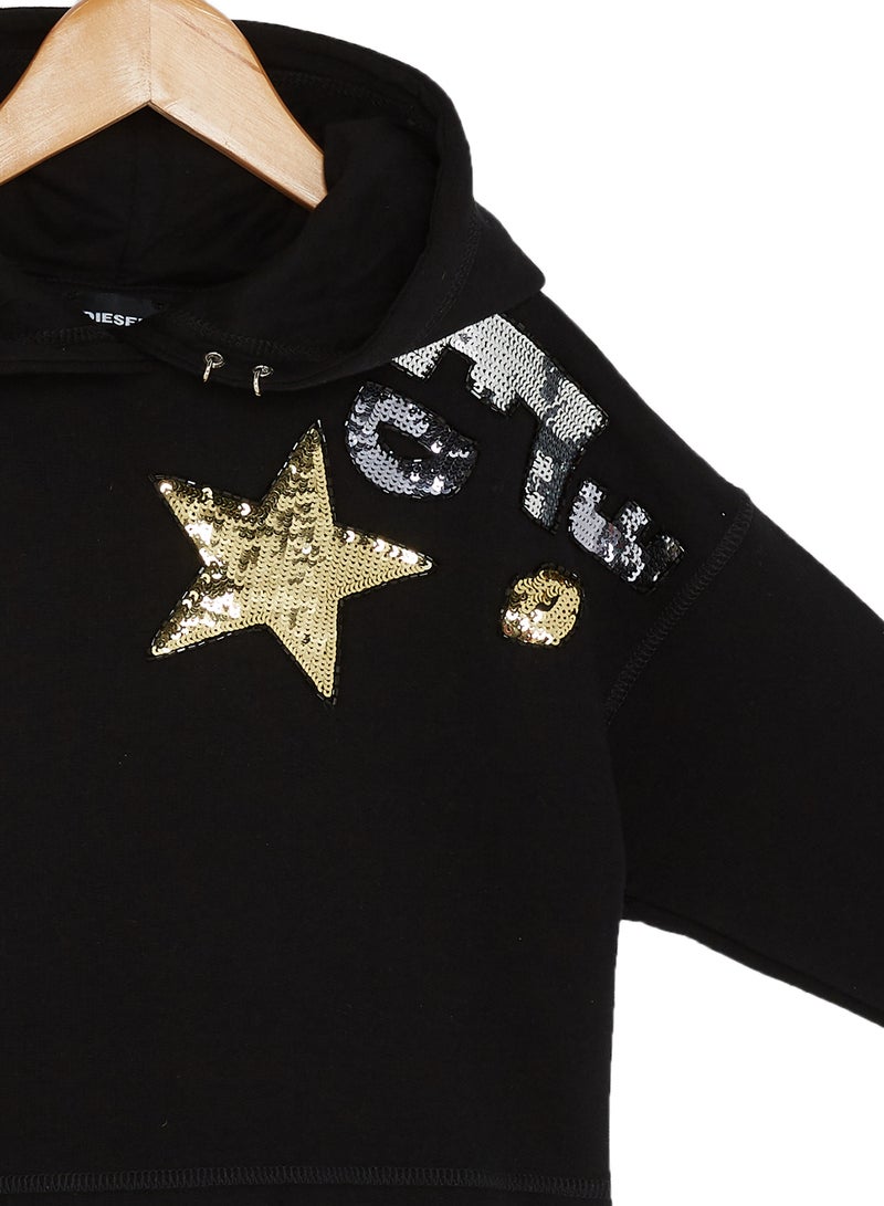 Slin Hooded Sweater Black/Gold/Silver