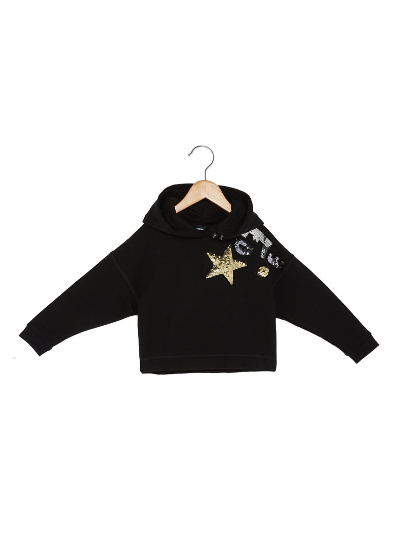 Slin Hooded Sweater Black/Gold/Silver