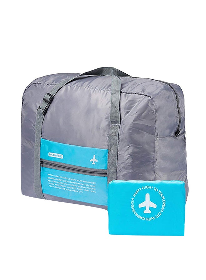 Happy Flight Folding Multipurpose Luggage Bag Grey/Blue
