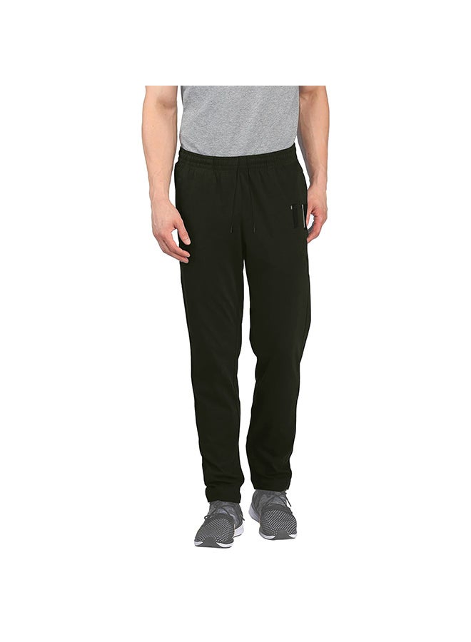 Solid Design Drawstring Sweatpants Black