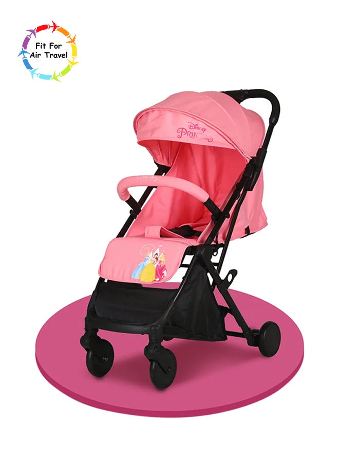 Princess Travel Stroller With Storage Basket, Rear Breaks And Trolley Handle- 0-36 Months