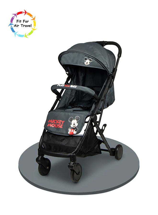 Mickey Mouse Travel Stroller With Storage Basket