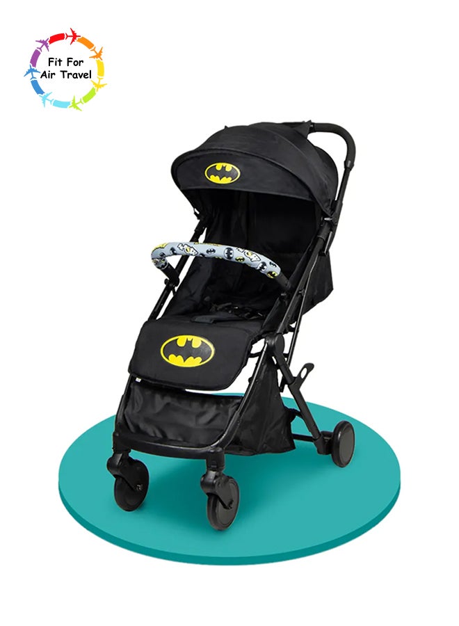 Batman Travel Stroller 0 - 36 Months, Compact Design, Storage Basket, Rear Breaks, Travel Compatible, Trolley Handle