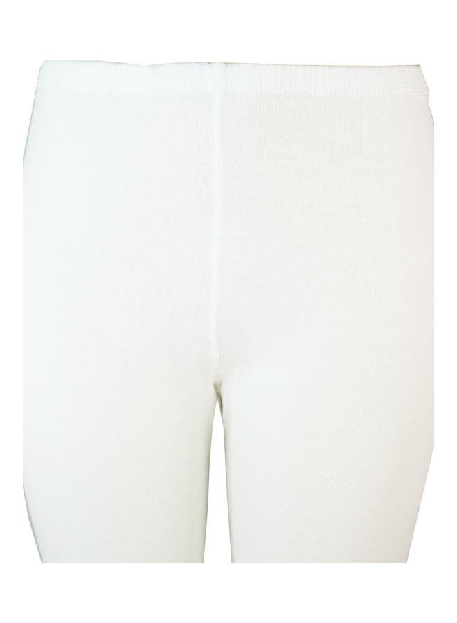 3 -Pieces Full Length Inner Leggings White