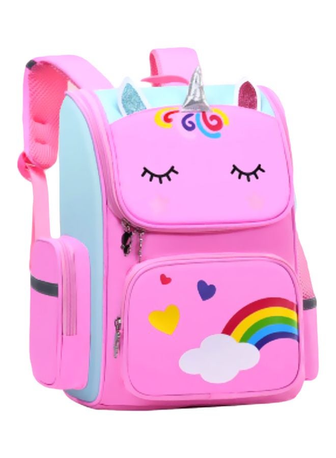 Cartoon Printed Backpack Pink/Blue/White