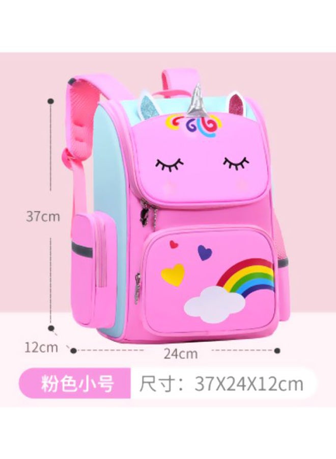 Cartoon Printed Backpack Pink/Blue/White