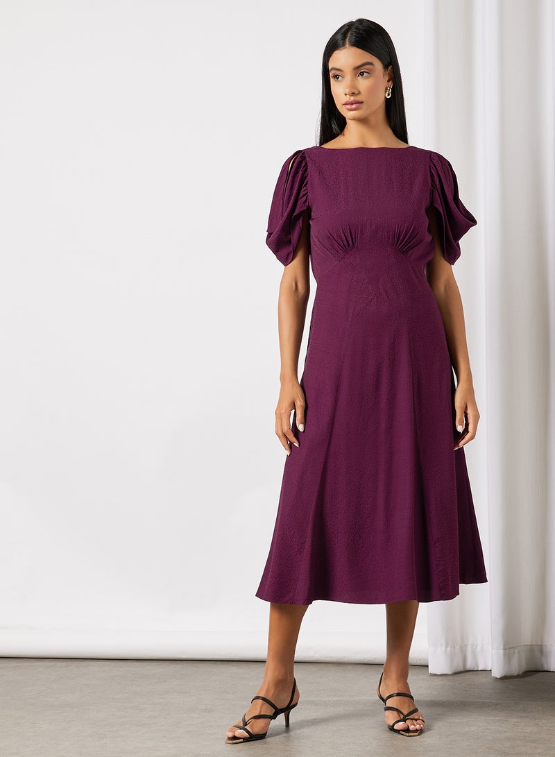 Panelled Tea Dress Purple