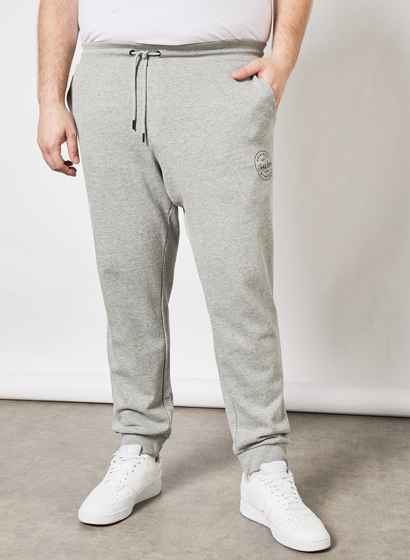 Plus Size Logo Sweatpants Light Grey