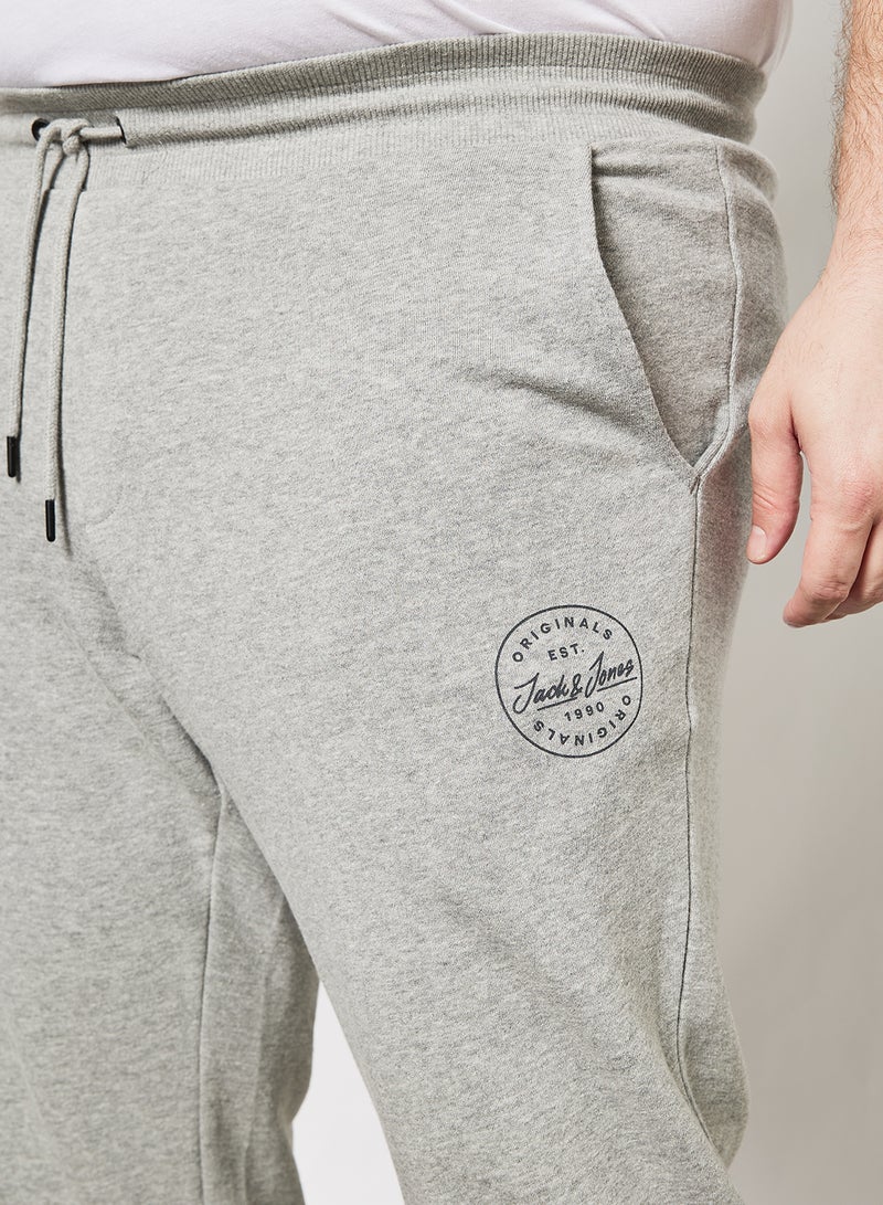Plus Size Logo Sweatpants Light Grey