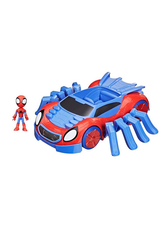 Marvel Spidey and His Amazing Friends Ultimate Web-Crawler, Spidey Stunner Feature And 4-Inch Spidey Figure, Ages 3 And Up 4x15.5x17inch