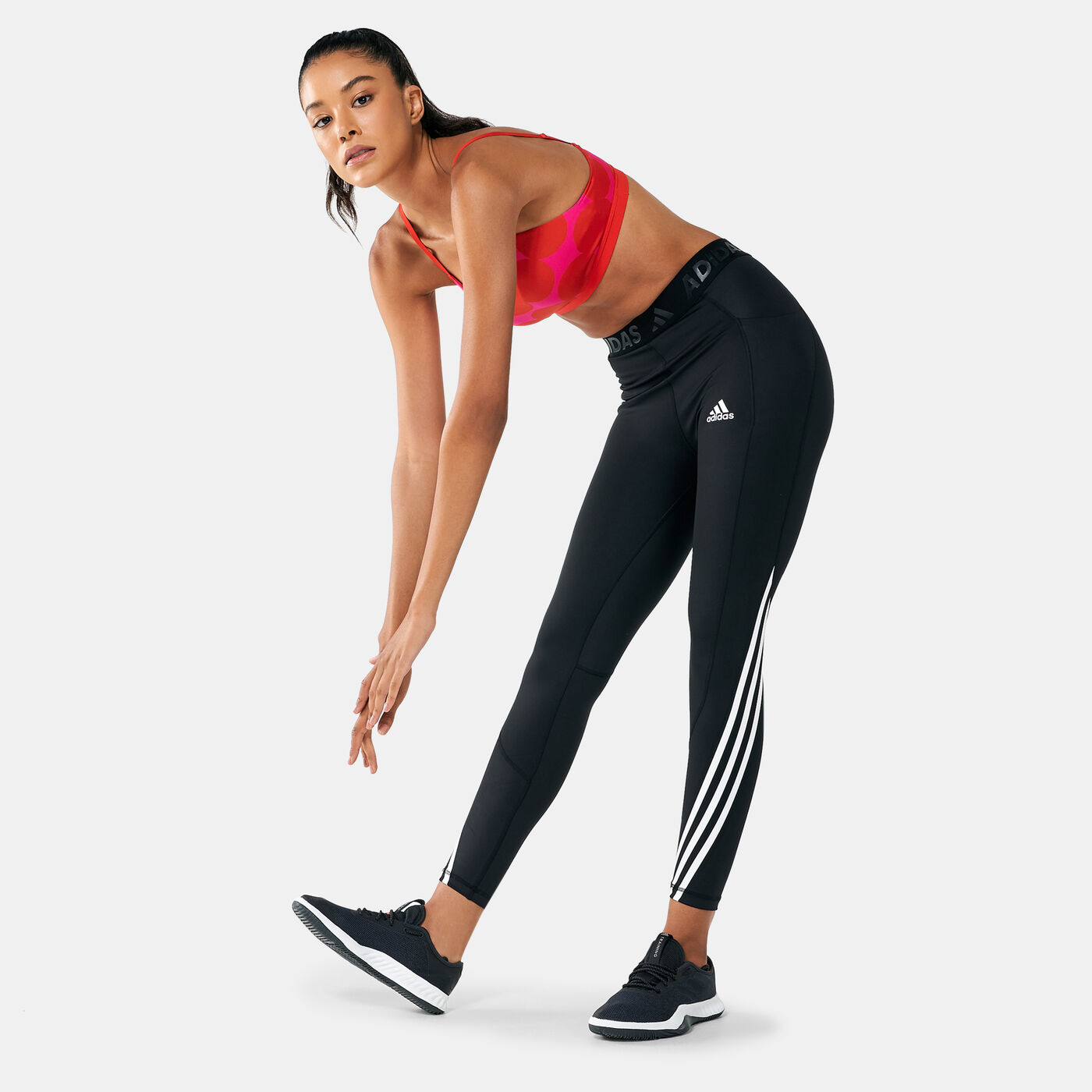 Women's Techfit 3-Stripes Long Gym Leggings