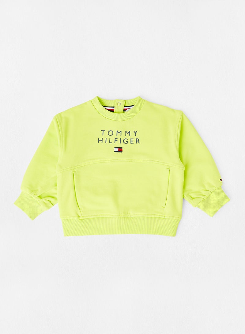 Kids/Teen Pleated Sweatshirt Neo Lime