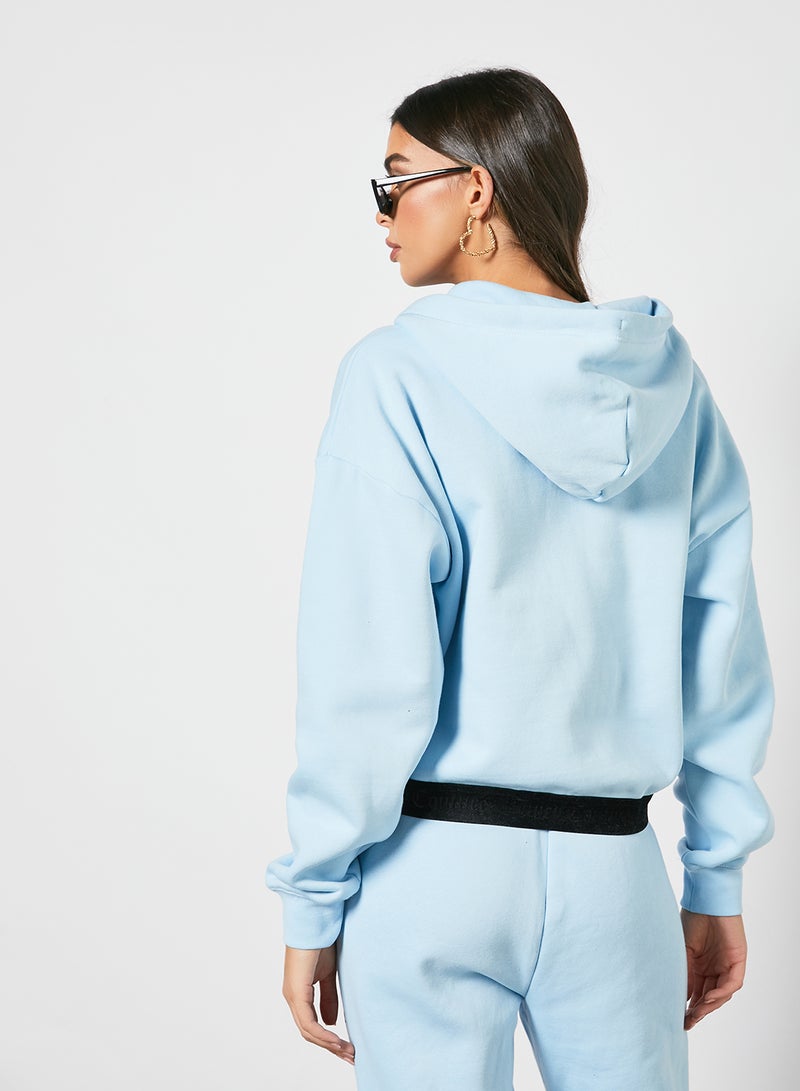 Logo Zip Through Jacket Blue