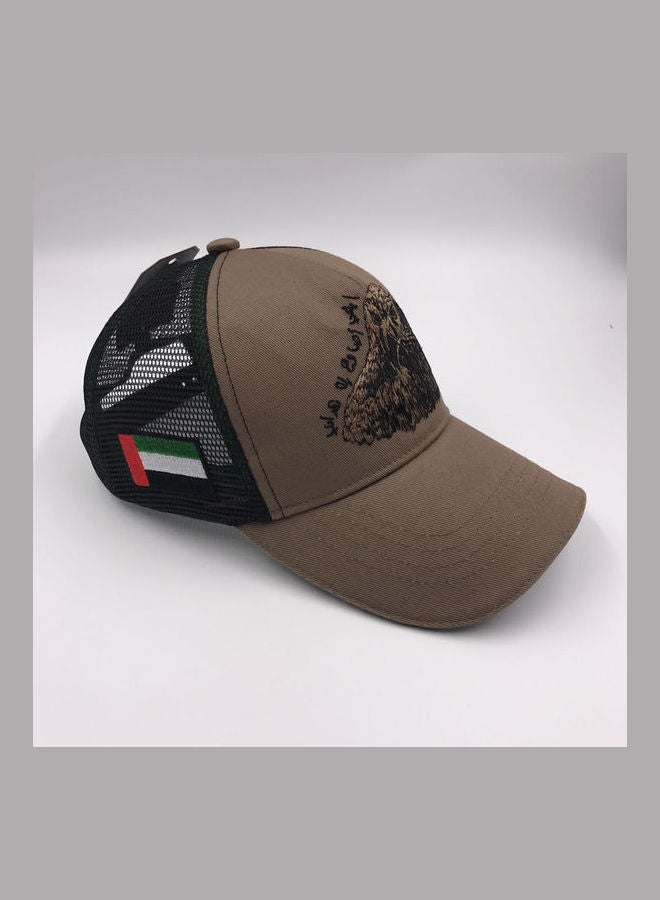 UAE National Day Kashe5 Falcon Cap Brown