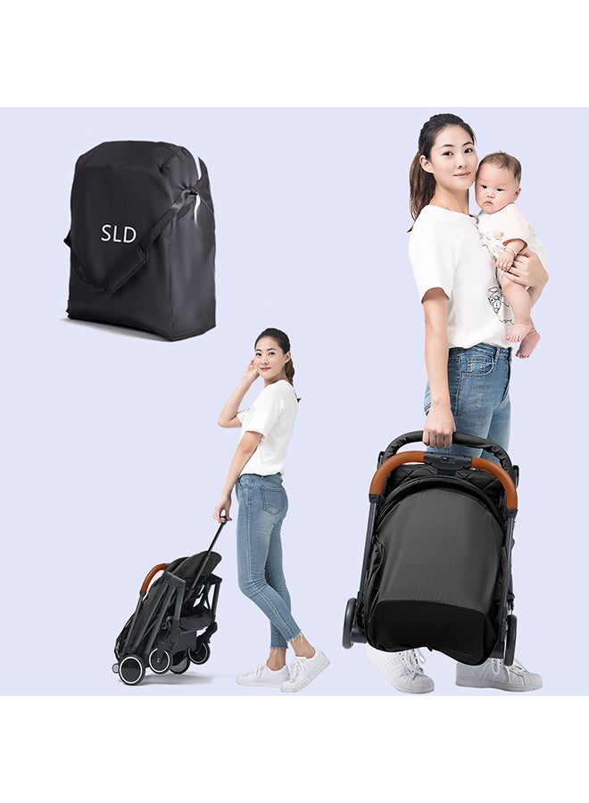 Travel Lite Stroller With Sunveno USB Diaper Bag And Stroller Hooks - Black