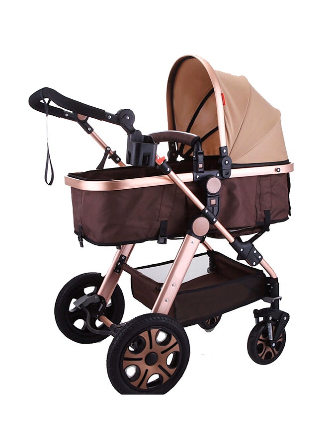 2in1 Baby Stroller With Beige Canopy