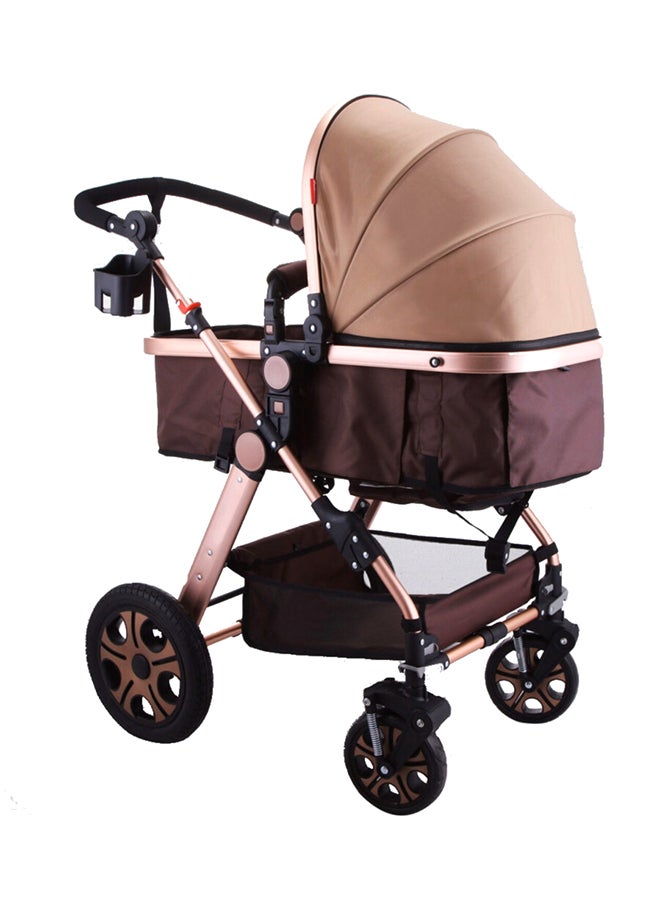 2in1 Baby Stroller With Beige Canopy