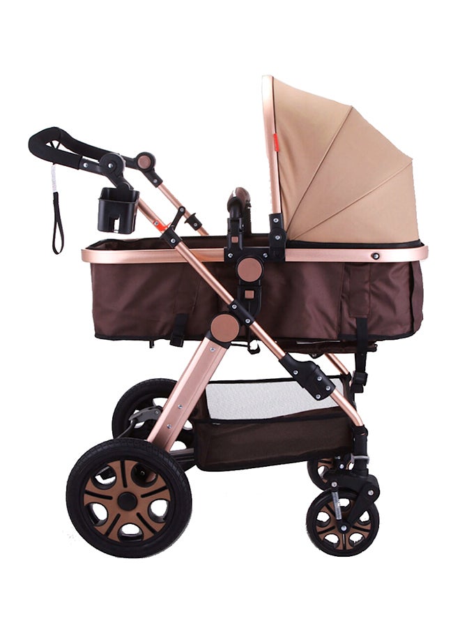 2in1 Baby Stroller With Beige Canopy