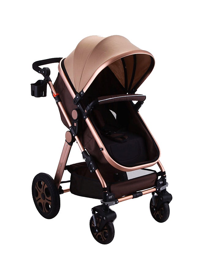 2in1 Baby Stroller With Beige Canopy