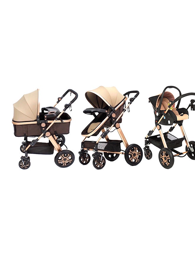 4 In 1 Luxury Stroller Travel System - Beige