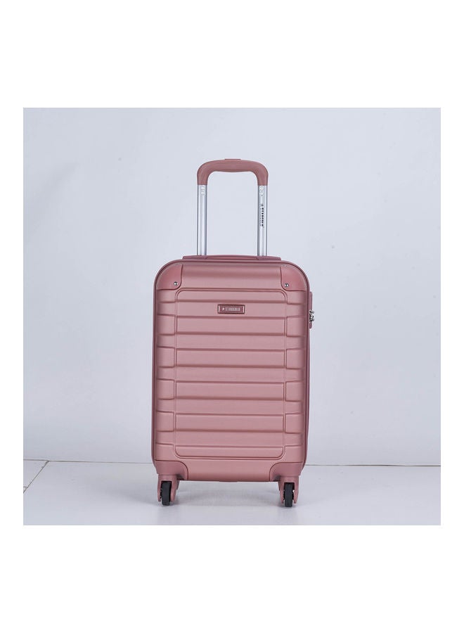 Single Hardside Spinner 4 Wheels Trolley Luggage With Number Lock Rose Pink