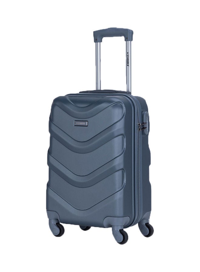 Single Hardside Spinner 4 Wheels Trolley Luggage With Number Lock Grey