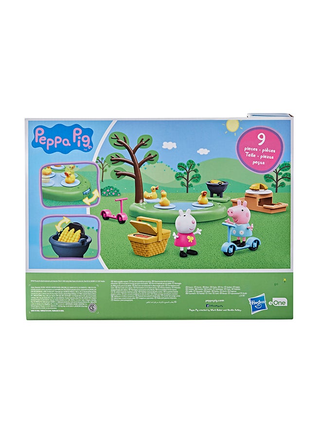 Peppa  Peppa's Adventures Peppa's Picnic Playset, Preschool Toy With 2 Figures and 8 Accessories, for Ages 3 and Up