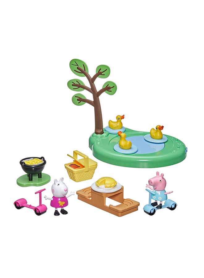 Peppa  Peppa's Adventures Peppa's Picnic Playset, Preschool Toy With 2 Figures and 8 Accessories, for Ages 3 and Up