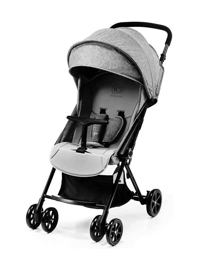 Compact Folding Lightweight Stroller Lite Up Baby Pushchair Buggy With Adjustable Foot Rest And Rain Cover