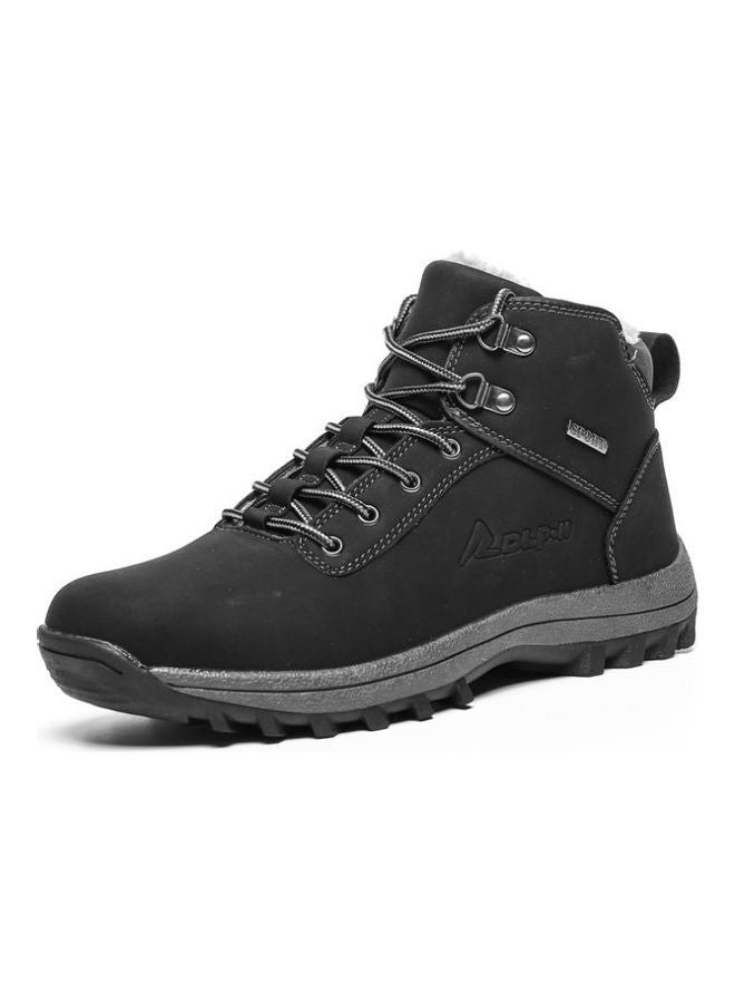 Lace-Up Casual Boots Black/Grey