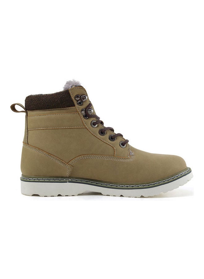 Mountaineering Lace-Up Boots Brown