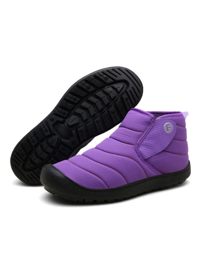 Winter Slip-On Snow Boots Purple/Black