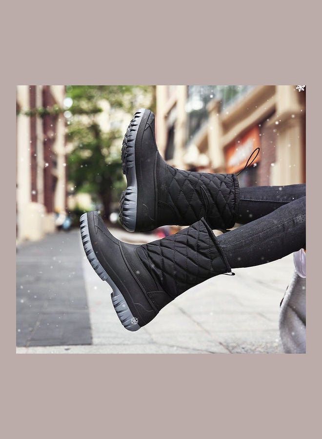 Waterproof High Top Thermal Boots Black