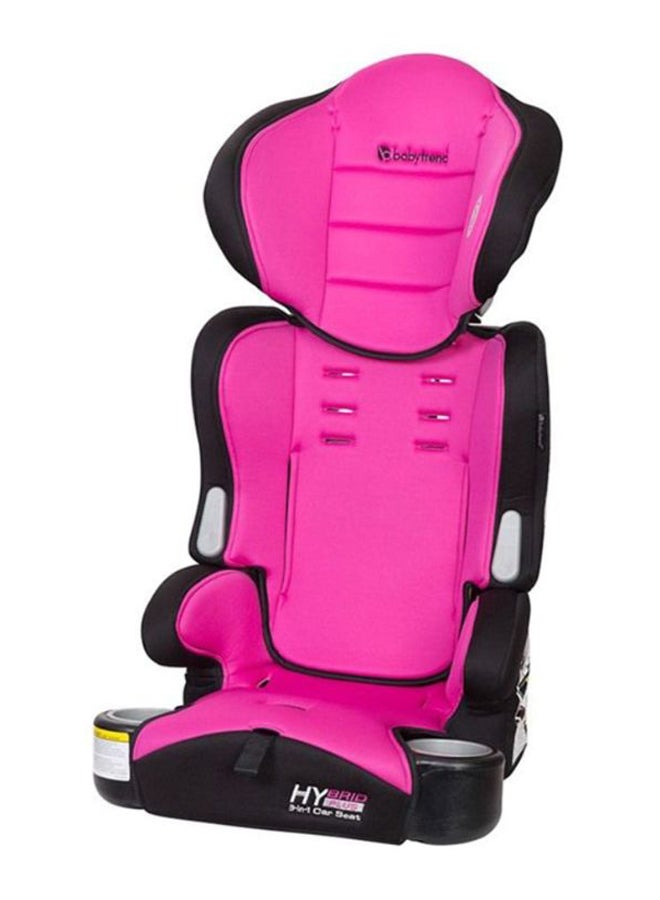 3-In-1 Hybrid Multiposition Comfortable Padded Harness Buckle Booster Car Seat For Infant - Pink/Black