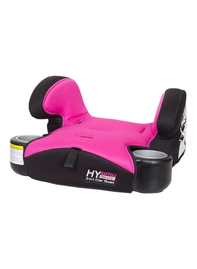 3-In-1 Hybrid Multiposition Comfortable Padded Harness Buckle Booster Car Seat For Infant - Pink/Black