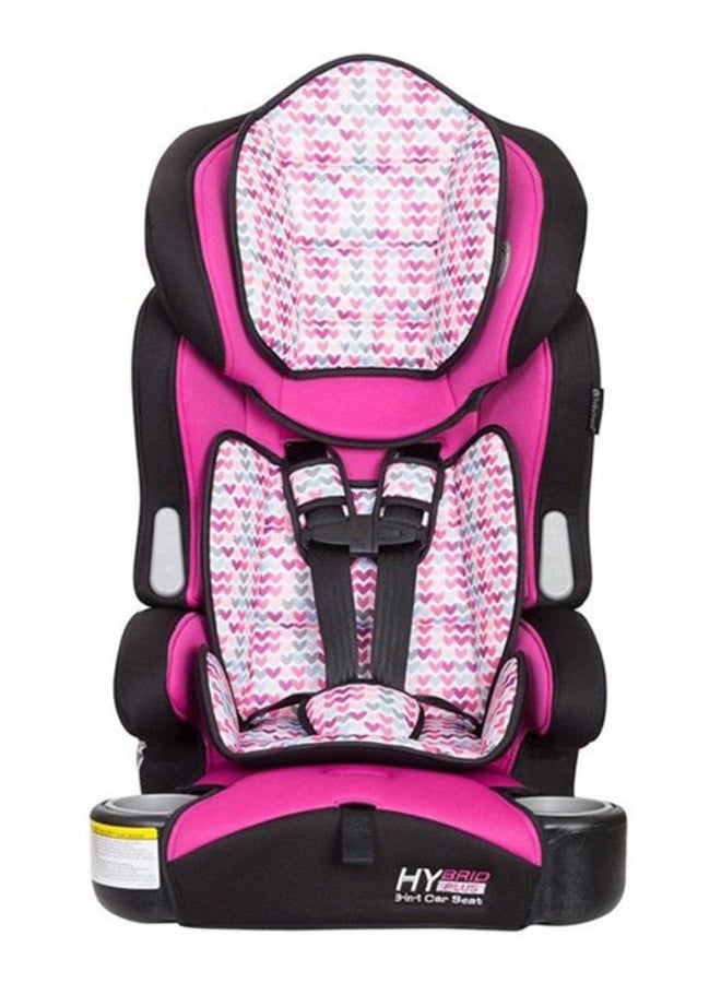 3-In-1 Hybrid Multiposition Comfortable Padded Harness Buckle Booster Car Seat For Infant - Pink/Black