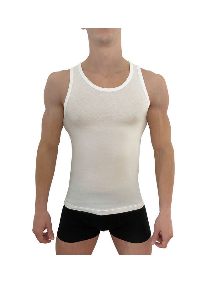 Comfortzone Round Neck Vest Pack Of 3 Undershirt Tank Top Plain White