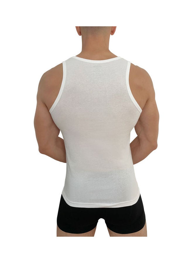 Comfortzone Round Neck Vest Pack Of 3 Undershirt Tank Top Plain White