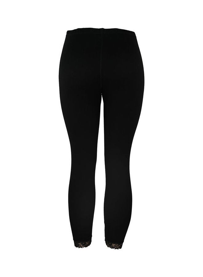 3 Pack Of Full Length Inner Leggings With Elasticated Waistband Black