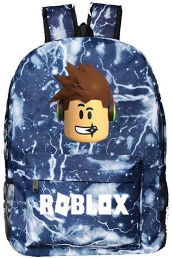Cartoon Printed Backpack Blue/Brown/Beige